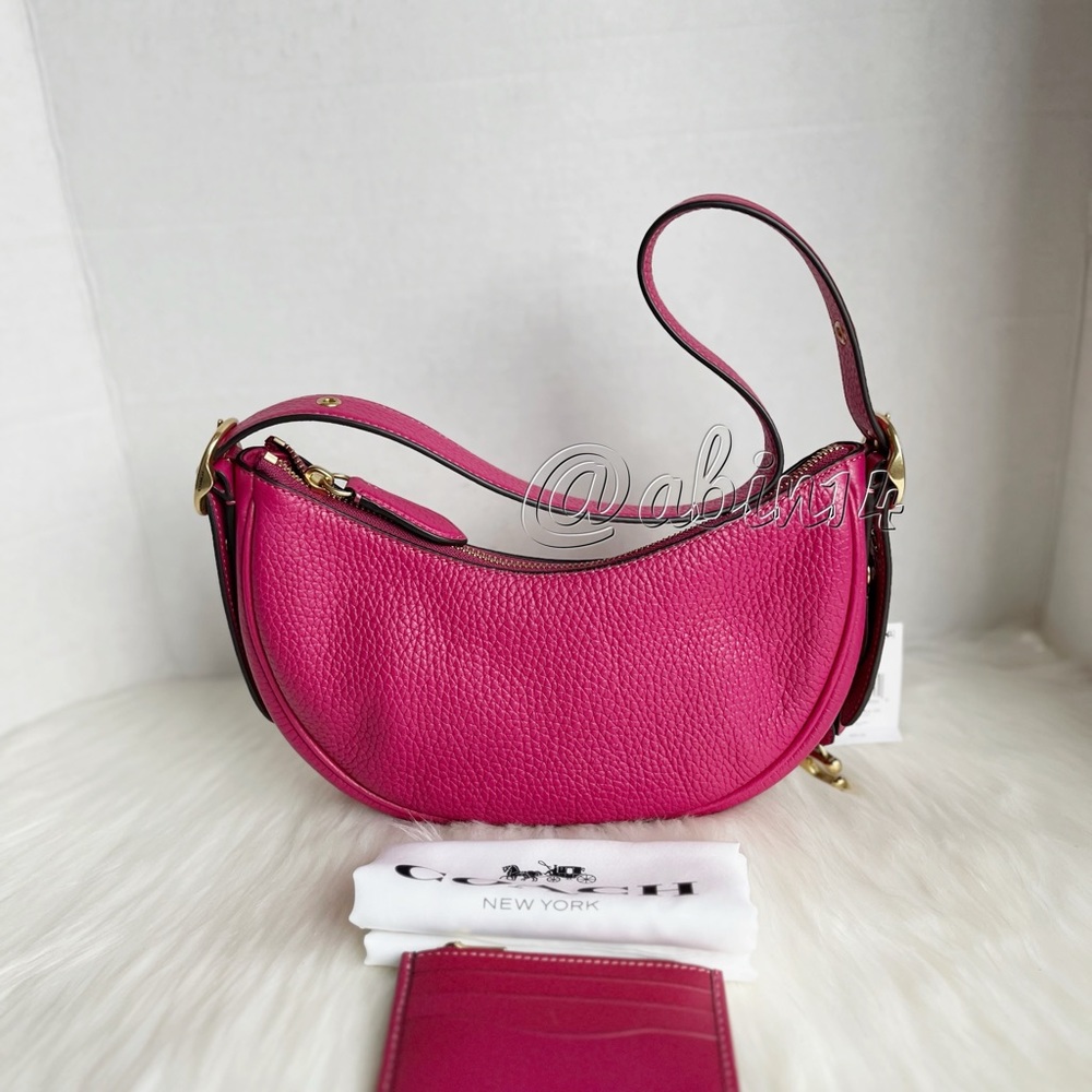 NWT Coach Leather Bag Set Luna Shoulder Bag with Leather Card Case Wallet Holder - Picture 10 of 10